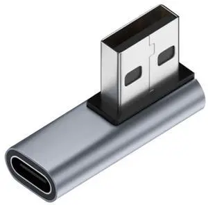 Vszerda USB-C Type C Female Low Profile 90 Degree Right Angled to USB 3.0 A Male Data Adapter for Laptop Desktop