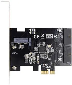 Vszerda Card 5Gbps 19Pin 20Pin USB 3.0 Front Panel Header to PCI-E 1X Express Adapter for Computer Motherboard