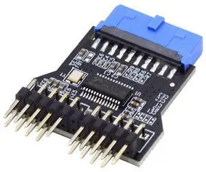 Vszerda Motherboard 19pin USB 3.0 Header 1 to 2 USB2.0 9Pin Female Extension HUB Connector Adapter Port Multilier