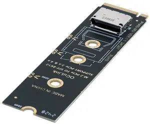 Vszerda Card 2280 PCI-E4.0 M.2 M-Key to Oculink SFF-8612 SFF-8611 Vertical Host Adapter for NVME U.2 SSD Egpu