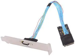 Vszerda 2280 NGFF PCI-E4.0 M.2 M-Key to Oculink SFF-8612 SFF-8611 Host Cable 30cm with Bracket for NVME U.2 SSD Egpu