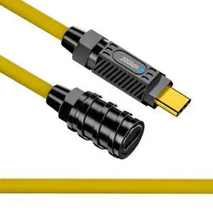 Vszerda Cable Ultra Soft High Flex USB-C USB4 20Gbps 140W 8K for Gaming Keyboard Mouse Type-C Male to Female Extension Power & Data (100cm)