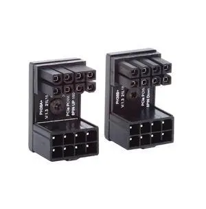 Vszerda 2pcs/lot ATX 8P GPU Male to 8P Female 360 Degree Up Down Angled Power Header Adapter for Graphics Card 12V