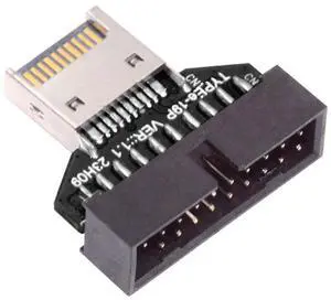Vszerda Adapter Type-E IDC Socket USB 3.1 Front Panel Header to USB 3.0 20Pin Header Extension Adapter for Desktop Motherboard