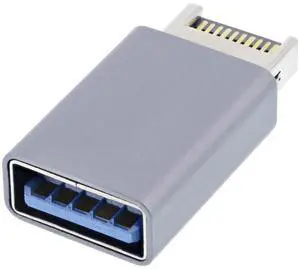 Vszerda Adapter USB 3.1 Front Panel Header Male Type-E to Type-A USB3.0 Female Motherboard Extension Data Adapter