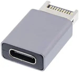 Vszerda Adapter USB 3.1 Front Panel Header Male Type-E to Type-C USB-C Female Motherboard Extension Data Adapter
