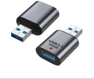 Vszerda Adapter USB 3.0/3.1 Type A Female to USB 3.0/3.1 A Male Data Adapter 10Gbps Extension for Laptop Desktop
