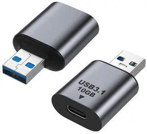 Vszerda Adapter USB-C USB 3.1 Type C Female to USB 3.0 A Male Data Adapter 10Gbps Data Power for Laptop Tablet Phone