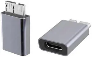 Vszerda Adapter USB-C USB 3.1 Type C Female to Micro USB 3.0 Male Data Adapter 10Gbps Data Power for Laptop SSD Disk