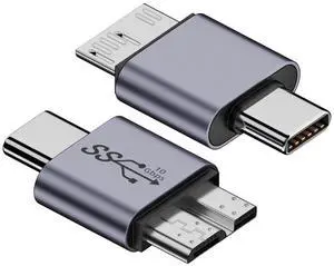Vszerda Adapter USB-C USB 3.1 Type C Male to Micro USB 3.0 Male Data Adapter 10Gbps Data Power for Laptop SSD Disk