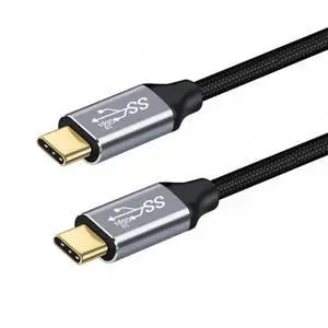 Vszerda Cable USB-C USB-C 100W Type-C Male to Male Cable 20V 5A GEN2 10Gbps 100W Charging for Laptop Tablet Phone 100CM Vszerda Cable USB-C USB-C 100W Type-C Male to Male Cable 20V 5A GEN2 10Gbps 100W Charging for Laptop Tablet Phone 100CM