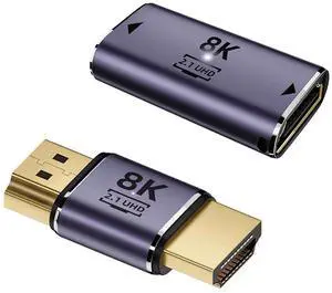 Vszerda Male to Male 8K HDTV Adapter,HDTV Female to Female Extender Connector with 8K@60Hz, 4K@120Hz(Male to Male&Female to Female)