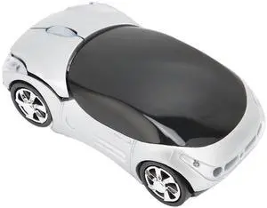 Vszerda Mouse, 2.4GHz Cool Sport Car Mouse, Car Shape Mouse Optical Gaming Mouse for 98 for Win 7 for Linux,for PC Laptop Computer (Silver)