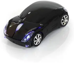 Vszerda 2.4G Wireless Mouse Car Mouse with USB Reciver 1600DPI Optical Mouse for PC Computer Laptop Tablet, High Precision Cute Mouse for Win XP/Vista/Win7/ME/2000/for Mac OS (Black)