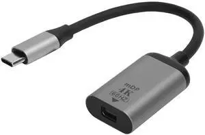 Vszerda USB C to Mini DisplayPort Converter, Support 4K 60HZ, Portable Type C to Mini DP Adaptor for Phone Laptop to UHD TVs, Projectors, A/V Receivers, etc