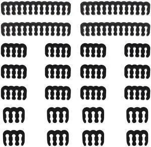 Vszerda 24PCS Computer Wire Harness Comb Wire Harness Comb 18AWG Wire Clip 24 pins x 4 8 pins x 12 6 pins x 8 for Computer Wire Harnessing Manage Wires Black