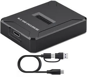 Vszerda M.2 NVMe & SATA SSD Reader Adapter, M.2 SSD to USB C Docking Station for M.2 (M Key, B+M Key) NVMe and SATA NGFF SSD Size for 2280 2260 2242 2230 22110 Enclosure