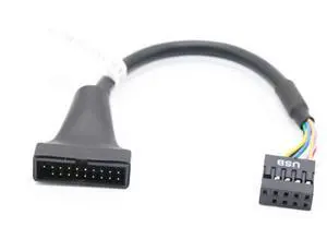 Vszerda 20 Pin USB 3.0 Header Female to 9 Pin USB 2.0 Male/Female Adapter Converter Wire Data Cable for Desktop Computer PC Mainboard (Female to Female)