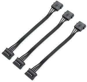Vszerda 4 Pin IDE Female Molex to Dual SATA Power Cable IDE to SATA Optical Drive Hard Disk Serial Power Cable 3PCS