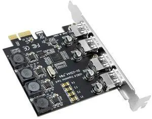 Vszerda 5Gbps 4 Ports USB3.0 Expansion Card Adapter PCI-E PCI Express USB 3.0 Controller for PCIe X1 X4 X8 X16 Port for Win 7/8/10
