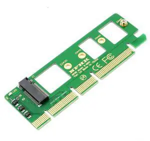 Vszerda NGFF M-Key NVME AHCI SSD to PCI-E 3.0 16x x4 Adapter Converter PCI Express 3.0 X4 X8 X16 to M Key M.2 NVME AHCI SSD Riser Card for XP941 SM951 PM951 A110 (Green)