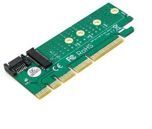 Vszerda M.2 NGFF B-Key SATA-Bus SSD to SATA3 Adapter PCIe Slot Riser Card Support 2230/2242/2260/2280 M2 SSD