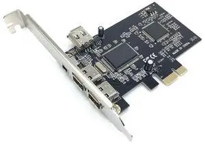 Vszerda PCIe Combo 4 Ports (3+1) 1394A 1x 4 Pin 3X 6 Pin PCI Express Card Adapter Controller Card Extension Adapter PCI Express to IEEE 1394 for Firewire Desktop