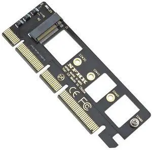 Vszerda NGFF M-Key NVME AHCI SSD to PCI-E 3.0 16x x4 Adapter Converter PCI Express 3.0 X4 X8 X16 to M Key M.2 NVME AHCI SSD Riser Card for XP941 SM951 PM951 A110 (Black)