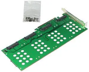 Vszerda PCIE Riser U.2 to PCI Express3.0 X4 X8 Expansion Card Adapter Interface Gen3 Transfer Card Hard Drive Computer Components Expansion for Server U.2 NVMe SSD (Pcie to U.2 Four-Disk)