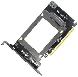 Vszerda U.2 SSD to PCIe X16 3.0 Adapter SFF-8639 PCIe Adapter PCIe NVMe SSD Adapter with U.2 Port for 2.5" U.2 NVMe SSD SATA SSD Intel U.2 SSD Samsung PM953