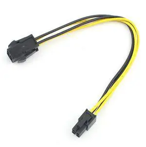 Vszerda 2 Pack 8 inch 4Pin 4P ATX CPU Power Supply Extension Cord Cable Desktop Power Male to Female Connector Cable 20cm UL 18AWG Wire Vszerda 2 Pack 8 inch 4Pin 4P ATX CPU Power Supply Extension Cord Cable Desktop Power Male to Female Connector Cable 20cm UL 18AWG Wire