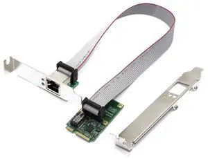 Vszerda Mini PCI-E Network Card Adapter 1000Mbps Gigabit Ethernet 10/100/1000M RJ45 LAN Card for XP WIN7 WIN10 Internet Free LAN Adapter