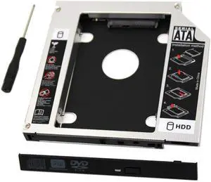 Universal 9.5mm SATA to SATA 2nd SSD HDD Hard Drive Caddy Adapter Tray Enclosures Compatible Compatible with DELL HP Lenovo ThinkPad ACER Gateway ASUS Sony Samsung MSI Laptop Universal 9.5mm SATA to SATA 2nd SSD HDD Hard Drive Caddy Adapter Tray Enclosures Compatible Compatible with DELL HP Lenovo ThinkPad ACER Gateway ASUS Sony Samsung MSI Laptop