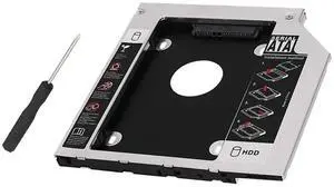 Vszerda 2nd HDD SSD Hard Drive Caddy Tray Replacement for MacBook Pro 13/15/17 inch A1278 A1286 A1297 2008 2009 2010 2011 2012 Internal Laptop CD/DVD-ROM Optical SuperDrive Adapter to 2.5 Inch 9.5MM