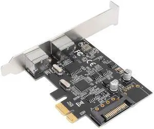 Vszerda PCIE PS2 Expansion Card, PCI Express to Port PS/2 Expansion Card, PS/2 Keyboard and Mouse Port Expansion Card Without USB Port, SATA Power Interface, for