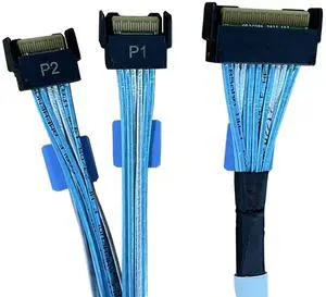 Vszerda  x8 to 2* x4,-- 74Pin to 2*-- 38Pin,PCIe Gen5 Mini Cooledge IODouble Straight Cable 70CM