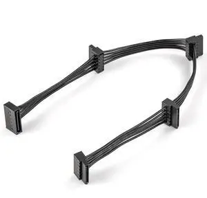 Vszerda SATA Power Splitter: 15 Pin to 4 SATA 4X Serial ATA Power Adapter Splitter Cable for HDD, SSD, Optical Drives - 40cm Vszerda SATA Power Splitter: 15 Pin to 4 SATA 4X Serial ATA Power Adapter Splitter Cable for HDD, SSD, Optical Drives - 40cm