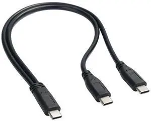 Vszerda USB C male to Double USB C male Splitter Cord Converter Multiple Hubs USB Type C Port Hub Charger Power Split Adapter Vszerda USB C male to Double USB C male Splitter Cord Converter Multiple Hubs USB Type C Port Hub Charger Power Split Adapter