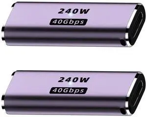 Vszerda USB C 90 Degree Adapter,USB C Right Angle Adapter with 40 Gbps PD 240W 8K@60hz Video Charge (Straight-2 PCS) Vszerda USB C 90 Degree Adapter,USB C Right Angle Adapter with 40 Gbps PD 240W 8K@60hz Video Charge (Straight-2 PCS)