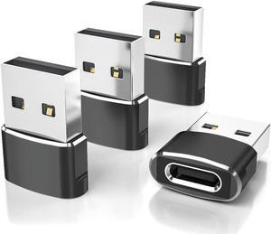 USB to USB C Adapter 4 Pack Type C Female to A Male Charger Converter for Apple Watch Ultra iWatch 8 7 iPhone 14 13 12 11 Pro Plus Max Airpods iPad 9 10 Air 5 Mini 6 Samsung Galaxy S23 S22 S21