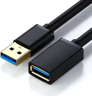 USB Extension Cable 1.64FT, USB 3.0 Extension Cable Cord Male to Female, USB Extender High Data Transfer Compatible with Webcam,USB Keyboard,Flash Drive,Hard Drive,Printer