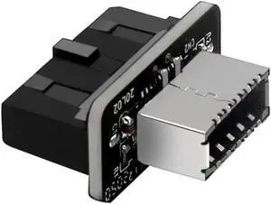 Motherboard Internal USB 3.0 20Pin/19P Header to Type-E A-Key USB 3.1 20 Pin Adapter for Type C Front Panel Chassis Bracket (Straight Type)
