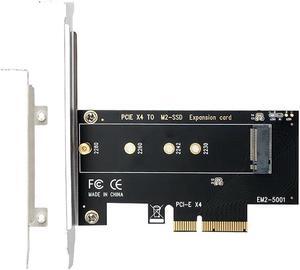 NVME PCIe Adapter, M.2 NVME SSD to PCI Express 3.0 Host Controller Expansion Card with Low Profile Bracket,M.2 M-Key NVME to PCIe X4 Adapter for PC, Support 2230 2242 2260 2280