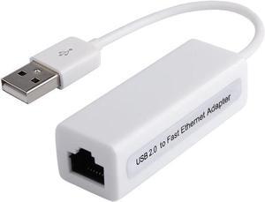 Ethernet Adapter USB 2.0 to Network RJ45 LAN Wired Adapter Compatible for 10/100 Mbps Windows, MacBook, Mac OS, Surface, Chromebook, Linux