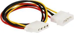 Molex 4pin Internal Power Extension Cable, Computer Power Supply PSU 12V/5V IDE 4-Pin Extender Cord for Hard Drive Disk HDD DVD CD-RW Combo - 14 Inches