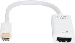 Thunderbolt Mini DisplayPort 1.2 to HDMI-compatible 4K2K Passive Converter - Mini DP / MDP 1.2 to HDMI-compatible Adapter - 3840x2160@30Hz - White