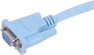 6FT 9-Pin DB9 Serial RS232 Port to RJ45 Rollover Console Cable for routers, including the 600, 800, 1600, and 1700 series - 6FT