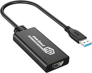 USB to HDMI Adapter, 1080P HD Audio Video Cable Converter, USB 3.0 to HDMI for Multiple Monitors, Compatible with Windows 10/8.1/8/7 (Not Support Vista,LINUX)