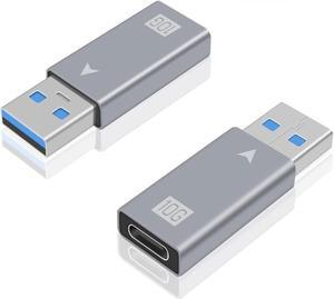 USB C Female to USB Male Adapter, [10Gbps] USB 3.1 A to USB C Adapter SuperSpeed Data Sync. USB 3.1 Gen 2 Type C to USB A Charger Connector for PC Laptop Power Bank, Type-C Earphone