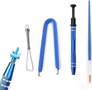 4 Pieces Keyboard Lube Switch Puller Kit IC Extractor Switch Puller Key Cap Puller Fine Head Grease Brush for Disassembly of Keyboard Electronic Component(4pcs Keyboard Puller Set)